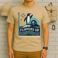 I Stand With Penguins Design T-Shirt