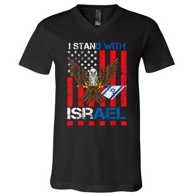 I Stand With Israel Support Israel Love Israeli V-Neck T-Shirt