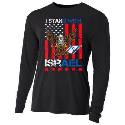 I Stand With Israel Support Israel Love Israeli Cooling Performance Long Sleeve Crew