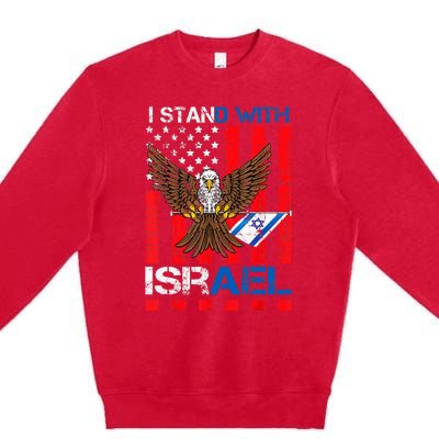 I Stand With Israel Support Israel Love Israeli Premium Crewneck Sweatshirt