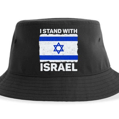 I Stand With Israel Israel Flag Patriotic Israel Sustainable Bucket Hat