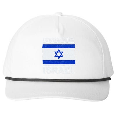 I Stand With Israel Israel Flag Patriotic Israel Snapback Five-Panel Rope Hat