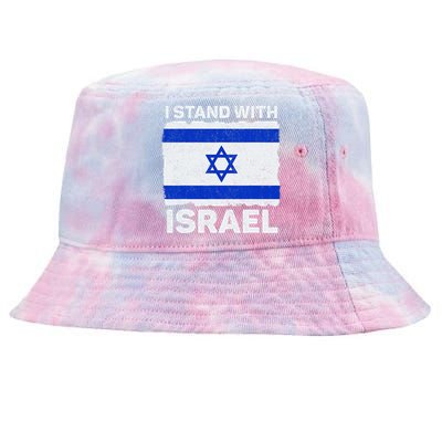 I Stand With Israel Israel Flag Patriotic Israel Tie-Dyed Bucket Hat