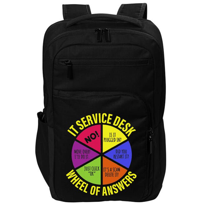 It Servicedesk Wheel Of Answers Computer Repair For It Freaks Impact Tech Backpack