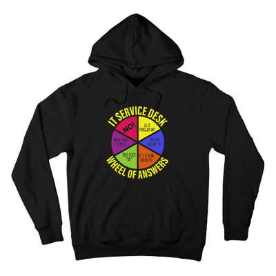 It Servicedesk Wheel Of Answers Computer Repair For It Freaks Tall Hoodie