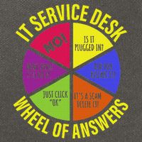 It Servicedesk Wheel Of Answers Computer Repair For It Freaks Cotton Canvas Backpack
