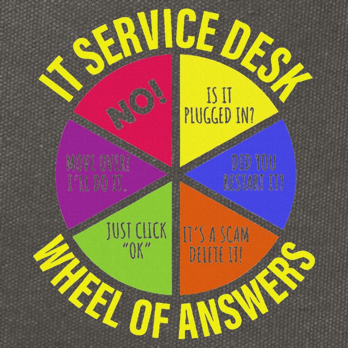 It Servicedesk Wheel Of Answers Computer Repair For It Freaks Cotton Canvas Backpack