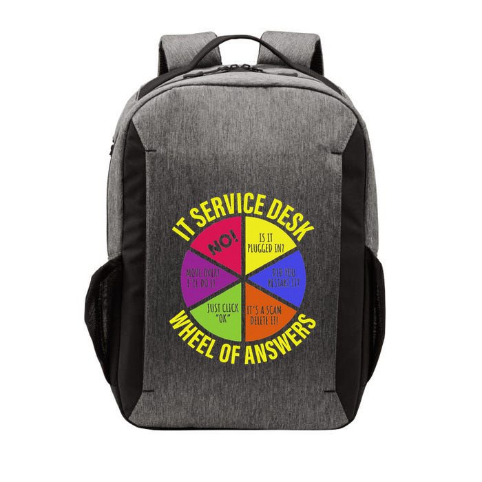 It Servicedesk Wheel Of Answers Computer Repair For It Freaks Vector Backpack