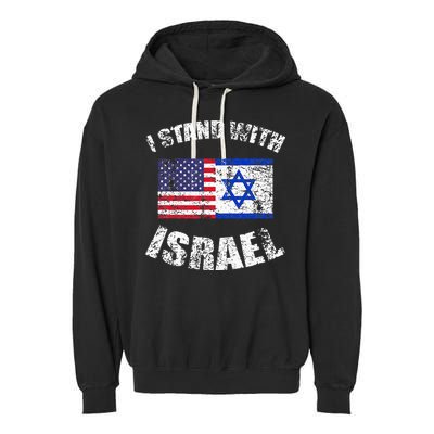 I Stand With Israel Garment-Dyed Fleece Hoodie