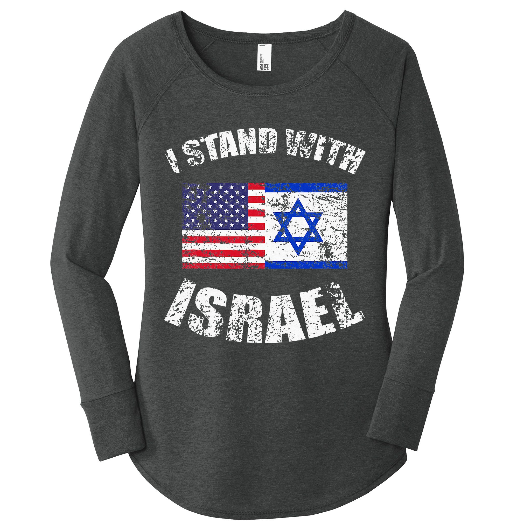 I Stand With Israel Women's Perfect Tri Tunic Long Sleeve Shirt