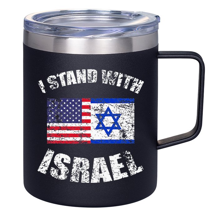 I Stand With Israel 12oz Stainless Steel Coffee Mug