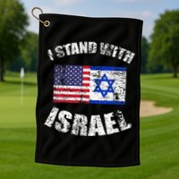I Stand With Israel Golf Towel