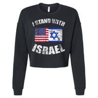 I Stand With Israel Cropped Pullover Crew