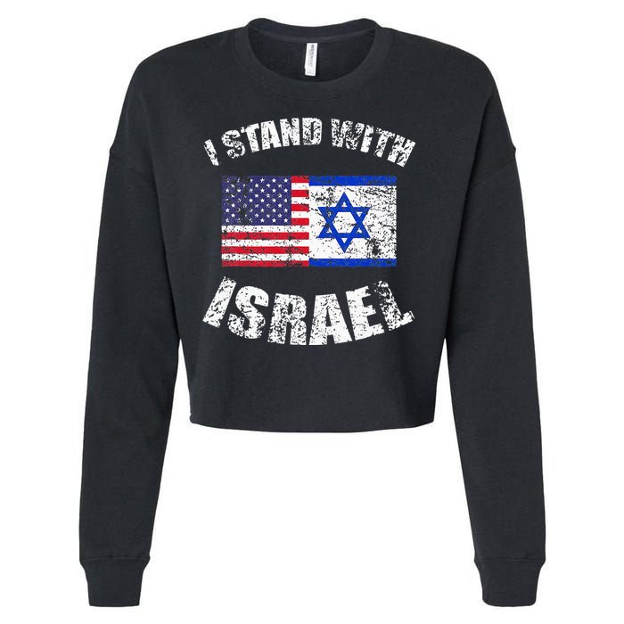 I Stand With Israel Cropped Pullover Crew
