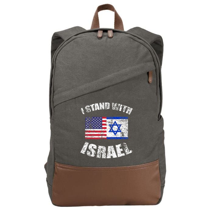 I Stand With Israel Cotton Canvas Backpack