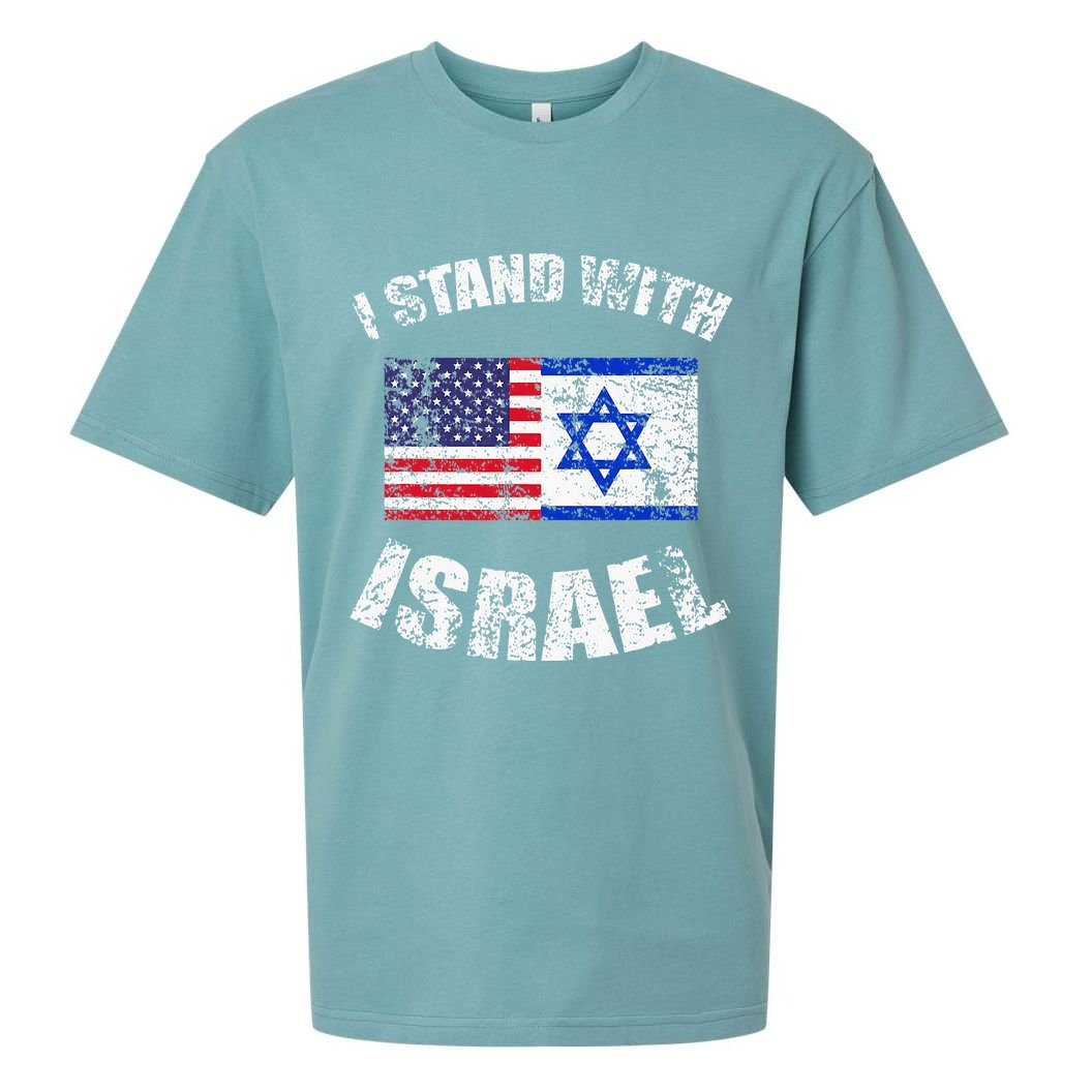 I Stand With Israel Sueded Cloud Jersey T-Shirt