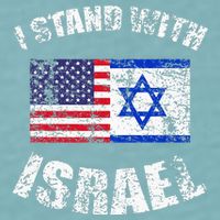 I Stand With Israel Sueded Cloud Jersey T-Shirt