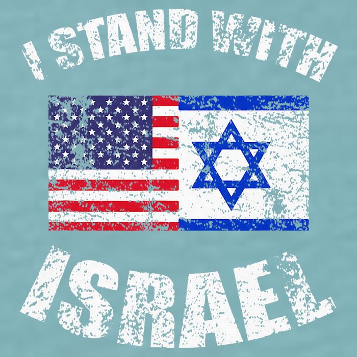 I Stand With Israel Sueded Cloud Jersey T-Shirt