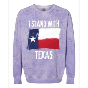 I Stand With Texas Flag Usa State Of Texas Colorblast Crewneck Sweatshirt