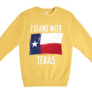 I Stand With Texas Flag Usa State Of Texas Premium Crewneck Sweatshirt