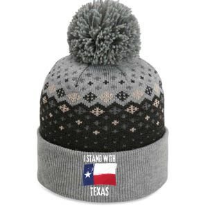 I Stand With Texas Flag Usa State Of Texas The Baniff Cuffed Pom Beanie