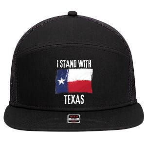 I Stand With Texas Flag Usa State Of Texas 7 Panel Mesh Trucker Snapback Hat