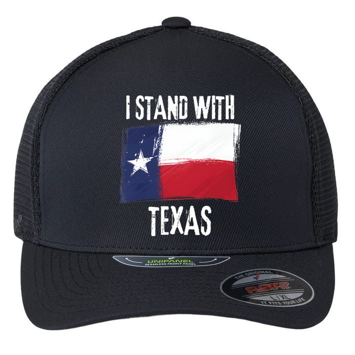 I Stand With Texas Flag Usa State Of Texas Flexfit Unipanel Trucker Cap