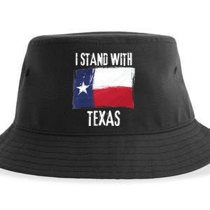 I Stand With Texas Flag Usa State Of Texas Sustainable Bucket Hat