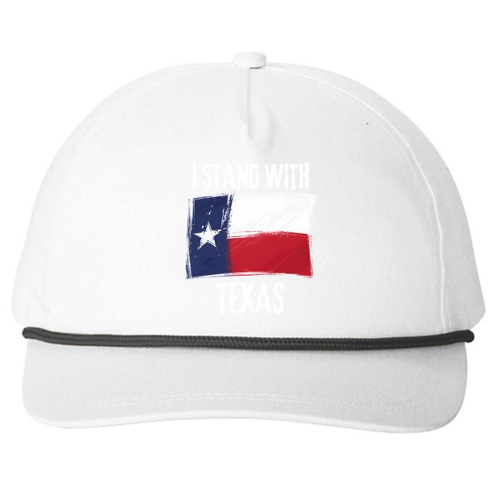 I Stand With Texas Flag Usa State Of Texas Snapback Five-Panel Rope Hat