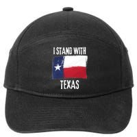 I Stand With Texas Flag Usa State Of Texas 7-Panel Snapback Hat