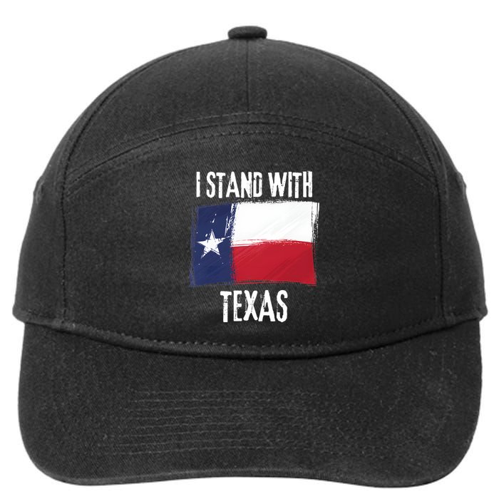 I Stand With Texas Flag Usa State Of Texas 7-Panel Snapback Hat