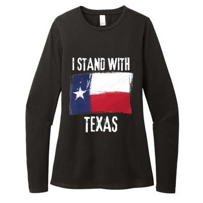 I Stand With Texas Flag Usa State Of Texas Womens CVC Long Sleeve Shirt