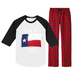 I Stand With Texas Flag Usa State Of Texas Raglan Sleeve Pajama Set