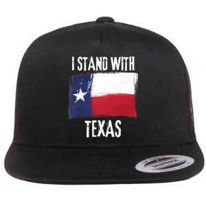 I Stand With Texas Flag Usa State Of Texas Flat Bill Trucker Hat