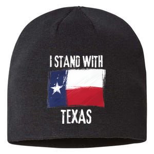 I Stand With Texas Flag Usa State Of Texas Sustainable Beanie