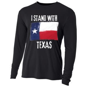 I Stand With Texas Flag Usa State Of Texas Cooling Performance Long Sleeve Crew