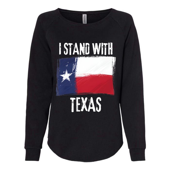 I Stand With Texas Flag Usa State Of Texas Womens California Wash Sweatshirt