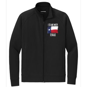 I Stand With Texas Flag Usa State Of Texas Stretch Full-Zip Cadet Jacket