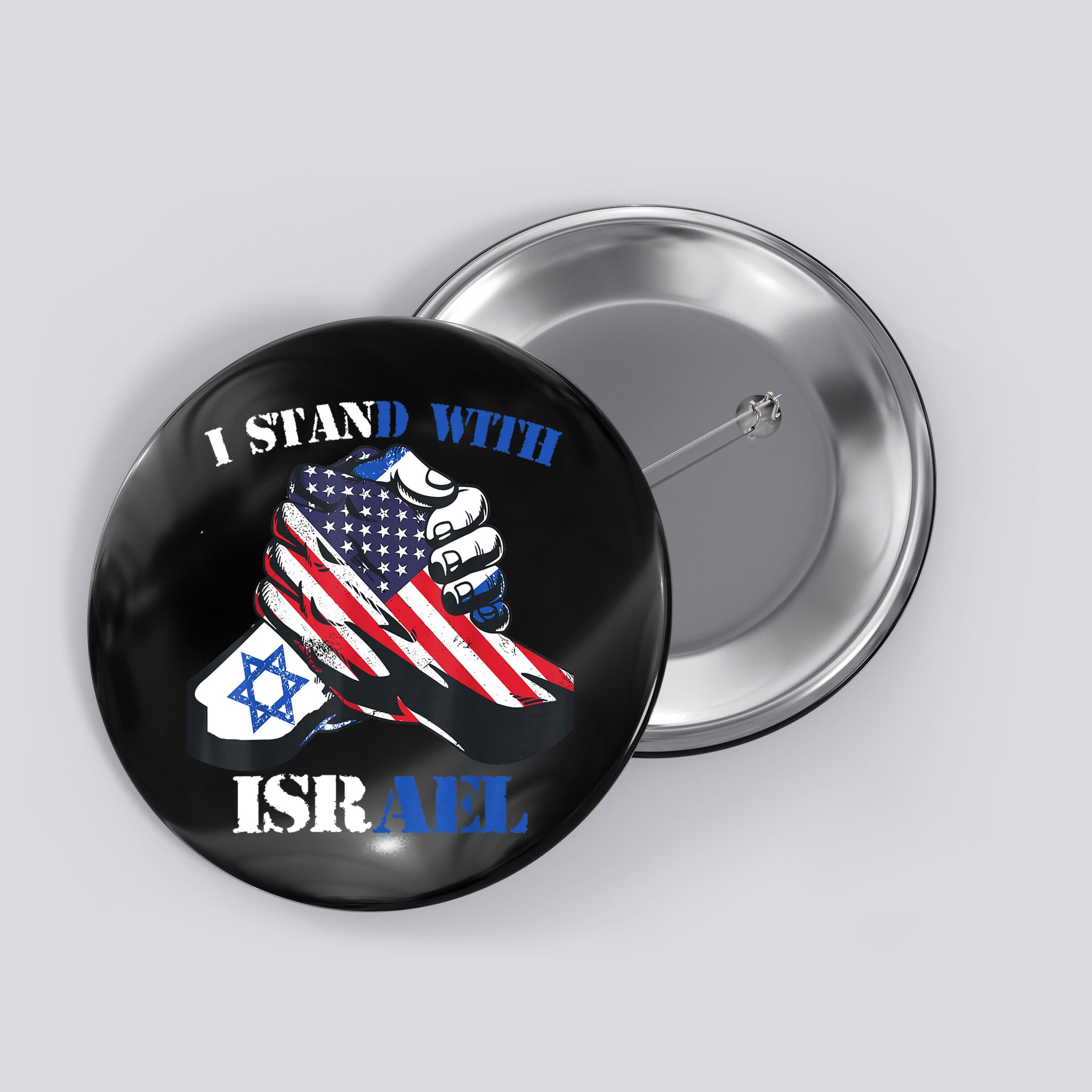 I Stand With Israel Support Israel Love Israeli Brotherhood Button