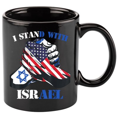 I Stand With Israel Support Israel Love Israeli Brotherhood 11oz C Handle Ceramic Mug