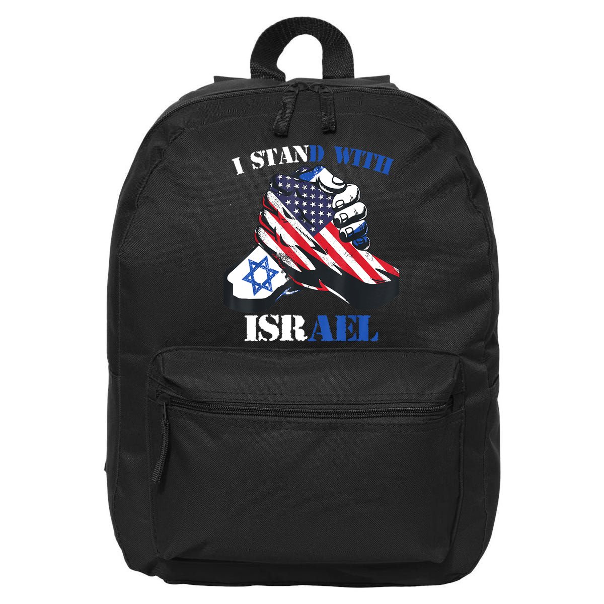 I Stand With Israel Support Israel Love Israeli Brotherhood 16 in Basic Backpack