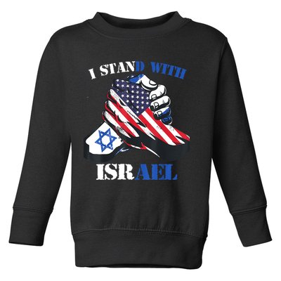 I Stand With Israel Support Israel Love Israeli Brotherhood Toddler Sweatshirt