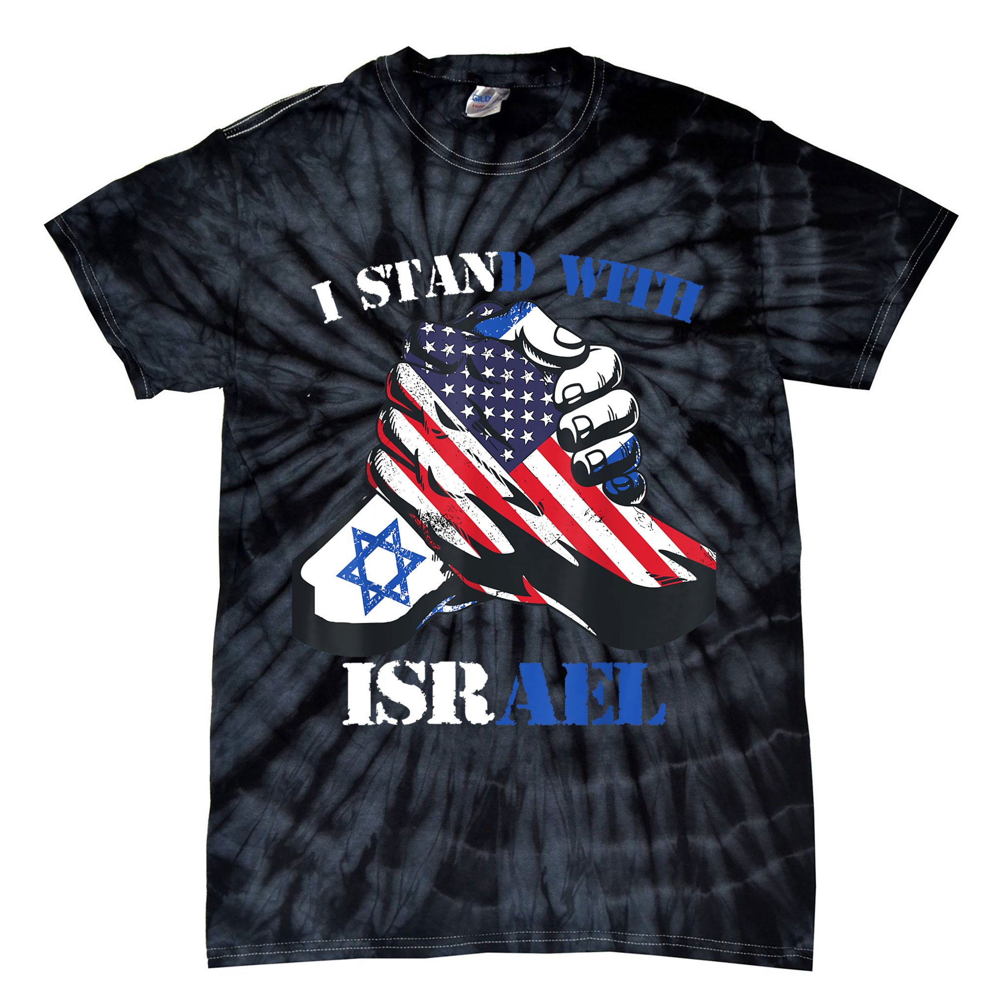 I Stand With Israel Support Israel Love Israeli Brotherhood Tie-Dye T-Shirt