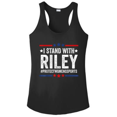 I Stand With Riley Gaines #ProtectWomensSports Ladies PosiCharge Competitor Racerback Tank