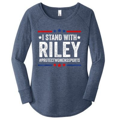 I Stand With Riley Gaines #ProtectWomensSports Women's Perfect Tri Tunic Long Sleeve Shirt