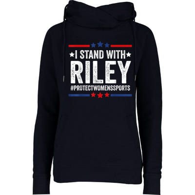 I Stand With Riley Gaines #ProtectWomensSports Womens Funnel Neck Pullover Hood