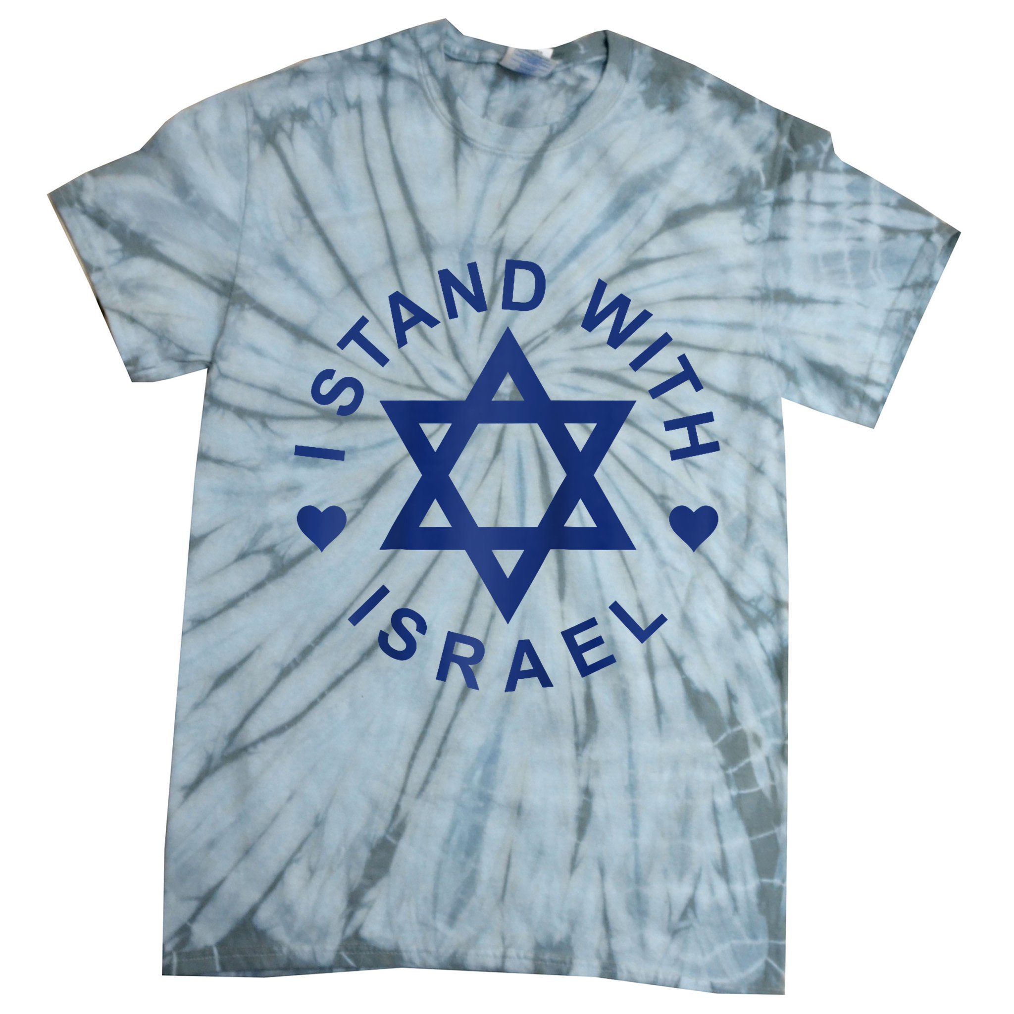 I Stand With Israel Israeli Flag Jewish Star Of David Israel Strong Tie-Dye T-Shirt