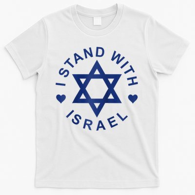 I Stand With Israel Israeli Flag Jewish Star Of David Israel Strong T-Shirt