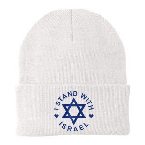 I Stand With Israel Israeli Flag Jewish Star Of David Israel Strong Knit Cap Winter Beanie