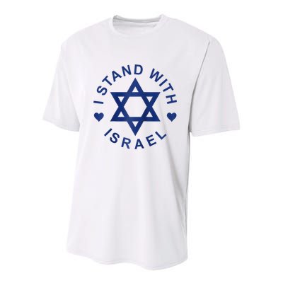 I Stand With Israel Israeli Flag Jewish Star Of David Israel Strong Youth Performance Sprint T-Shirt